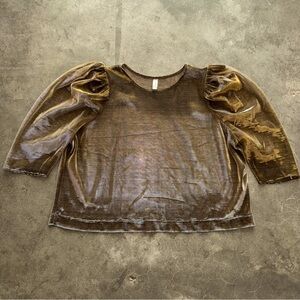 Free People metallic sheer top